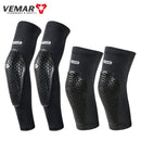 VEMAR Breathable Anti-fall Motorcycle Knee Elbow Pads High Elasticity Motocross Knee Guard DH MTB Cycling Moto Sleeves Kneepads