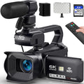 Câmera Camcorders 64MP Streaming Câmera 4.0"Touch Screen, Digital Video Câmeras Photography, YouTube Camcorder 6K Ultra HD. - KOMERY