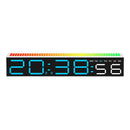LED Clock Dual Alarm Colorful Table Clock RGB Lamp LED Strip Lights Pickup Light Sound Control Music Rhythm For Desktop Light