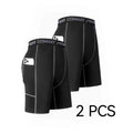High Performance Men's Compression Shorts With Pocket - Quick Dry Breathable Stretchy Base Layer For Sports Gym