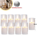 Battery-operated acrylic glass LED candles, flameless candles, flickering candles