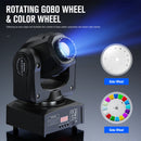 Somspot Gobos Moving Head Light Beam RGBW Stage Effect Lighting Projector for DJ Disco KTV Party Wedding Holiday Bar Club, 1/2PC