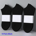 10 Pairs Women/Men Boat Socks Invisible Low Cut Silicone Non-slip Summer No-show Ankle Socks Solid Color Casual Breathable