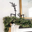 Christmas Decorations Black Reindeer Statues Modern Alloy Xmas Figurines Elegant Indoor Holiday Decor Table Centerpieces Xmas