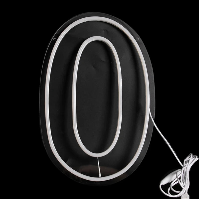 Neon Sign with Numbers for Birthday, Acrylic Lights