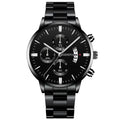 Men's stainless steel watch.