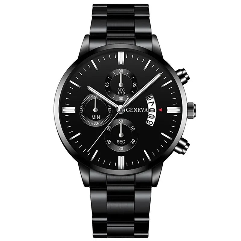 Men's stainless steel watch.
