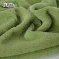 Plain Faux Fur Fabric Smooth Clothes Coats Dolls Sewing Thickened Imitation  Rabbit Plush Textile Soft Silky.