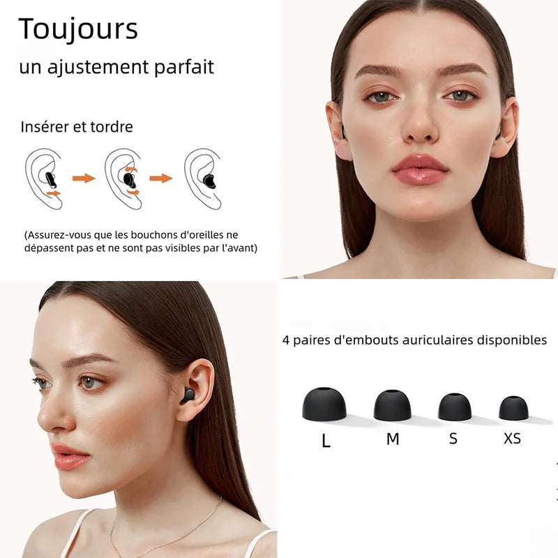 Quiet Ear Plugs for Sleeping Noise Reduction Super Soft Reusable Hearing Protection Anti noise earplugs for Concerts Travel Work