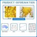 Square glitter wall background with shiny decorative panels,