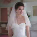 Short Simple Wedding Veil Tulle Two Layer With Comb White Ivory Bridal Veil for Bride for Marriage Wedding Accessories