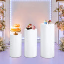 Cylindrical pedestal covers for dessert tables, pedestal covers