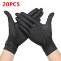 Nitrile Disposable Gloves Black 20/50/100PCS Latex Powder Free Gloves Industrial Grade Cooking Working Cleaning Hair Dye Gloves - BUY ABROAD NOW