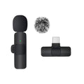 Basix Wireless Lavalier Microphone Audio Recording Mini Replaceable Windproof Wool Microphone for iPhone16 Shoot vlog YouTube - BUY ABROAD NOW
