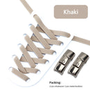 1Pair No Tie Shoe laces, Press Lock Shoelaces without ties Elastic Laces Sneaker Kids Adult 8MM Widened Flat Shoelace for Shoes