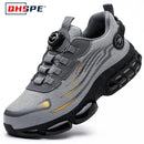 Rotating Button New Safety Shoes Men Anti-smash Anti-puncture Work Shoes