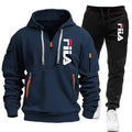 Two sets of 2026 new fashionable men's sportswear, a zippered hooded sweatshirt and sweatpants, for casual fitness and jogging