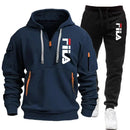 Two sets of 2026 new fashionable men's sportswear, a zippered hooded sweatshirt and sweatpants, for casual fitness and jogging