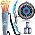 Kids Bow and Arrow Set, LED Light Up Archery Toys Set for Kids Ages 4-8 8-12, with 10 Suction Cup Arrows, Target & Quiver, Boys