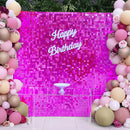 Square glitter wall background with shiny decorative panels,
