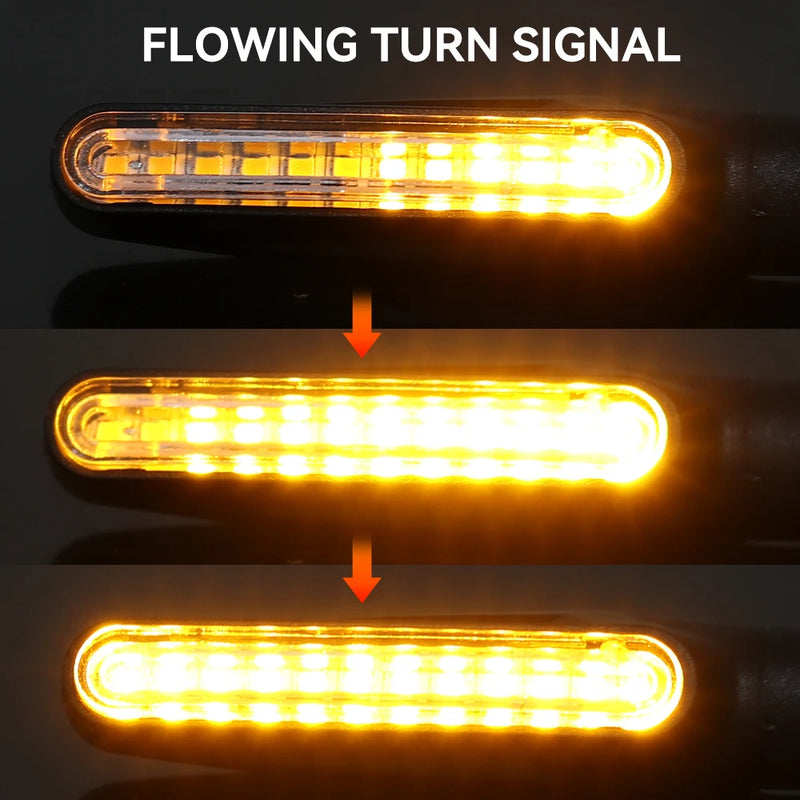 Motorcycle Led Turn Signals Directional Indicators Flashing Rear Tail Brake Flasher Light Stop Signal Light Motorcycle DRL Lamp