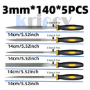 Alloy steel precision round and half round file set.