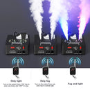 U'King 2000W Double-tube Adjustable Fog Machine DMX512 13CH Smoke Machine 8+8 RGB 3 in 1 LED Colorful DJ Wedding Stage Spray