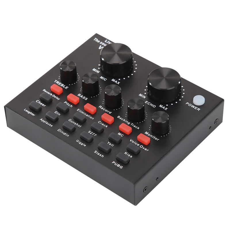 Professional Microphone Condenser Sound Card PC Computer Audio USB Electric Guitar Live Broadcast Recording Studio