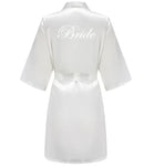 Satin Silk Robes Plus Size Wedding BathRobe Bride Bridesmaid Dress Gown Women Clothing Sleepwear Maid of Honor Rose Gold