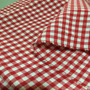 Cotton Plaid Fabric By The Meter for Sewing Shirts Clothing Dresses Tablecloth Coats Black White Red Soft Breathable Comfortable