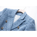 Pattern Denim Jackets for Ladies Women Fashion Blazer with Belt - Custom Luxury