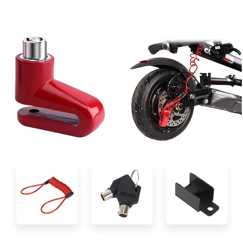 Anti-Theft Disc Lock with Security Reminder Cable For Xiaomi M365 Electric Scooter Bike Bicycle Motorcycle Mini Disc Brake Lock