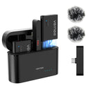 vernee M1 Wireless Lavalier Microphone with Charging Case Short Video Recording Mini Mic for iPhone/iPad/Android