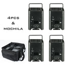 4PCS Wireless Remote Control LED 6x18W 6 in 1 RGBAW+UV Par Light Battery Movable for Disco KTV Bar Christmas Lights