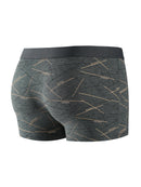 4pcs men's underwear, comfortable, soft and fashionable daily line print intimate boxer briefs, sporty and breathable boxers
