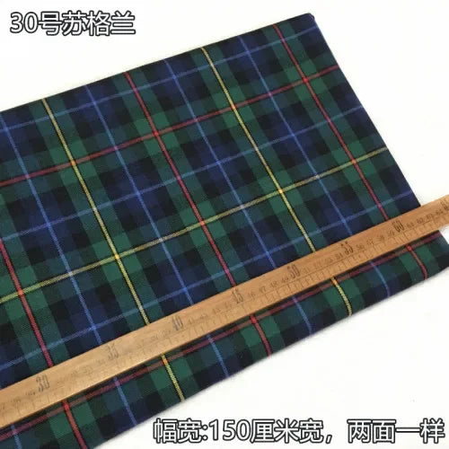 Plaid Fabric Christmas By Meter for Skirt Uniform Dresses Background Diy Sewing Scottish Style Cloth Soft Breathable Comfortable