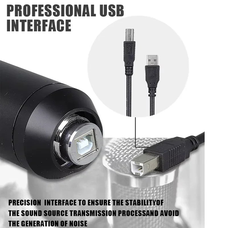 BM-800 USB Recording Microphone Professional Condenser Mic Kit with Articulated Arm For Gaming Podcasting Streaming Youtube