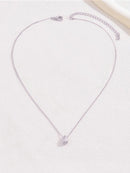 1pc Minimalist Style Niche Design Water Drop Beaded Stainless Steel 18K Gold Plated Necklace For Women Stacking Necklace Summer