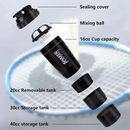 Cup, Water Bottle Plastic, Mixing Cup Body Building Exercise Bottle. - 3 Layers