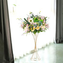 Golden iron vases for flowers, flower arrangement stands,