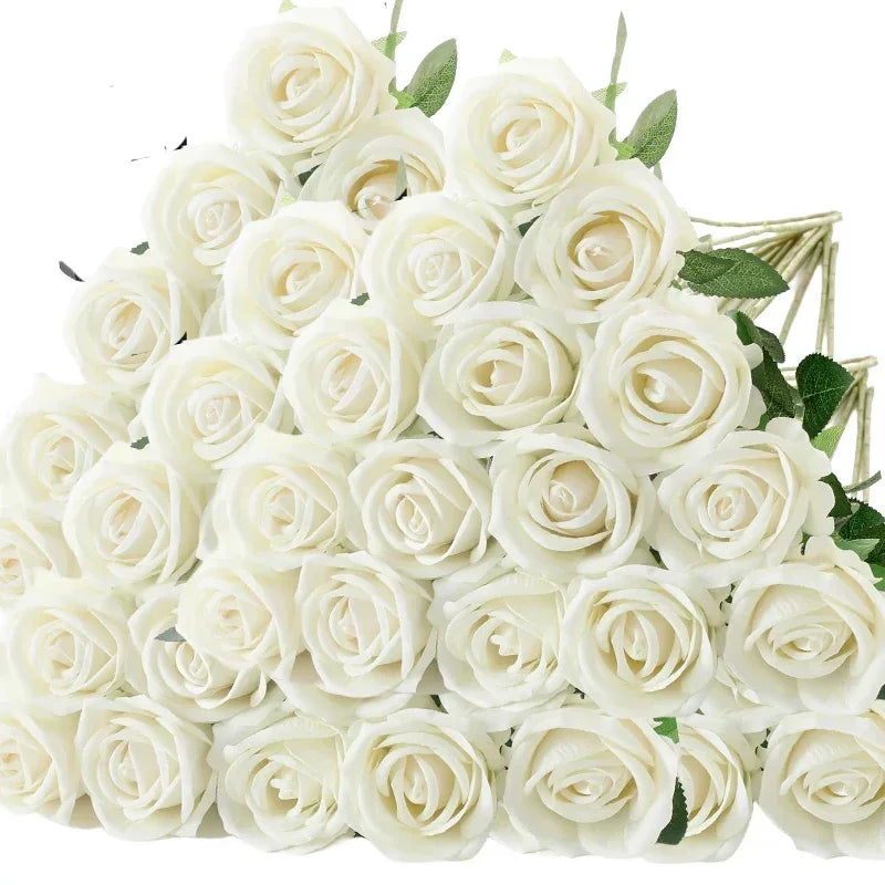 Artificial velvet roses, real touch fake roses, Valentine's Day flowers