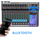 TEYUN A12 Channel Audio Mixer Professional Portable Mixer Sound Table Board Digital MP3 Computer Input 48v Power Number A6 A8