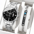 Men's stainless steel watch.