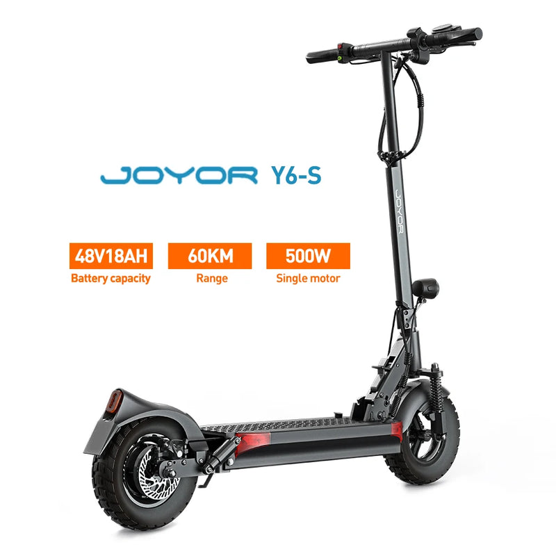 JOYOR Y6-S Adult Electric Scooter 10" Tires Folding Bicycle 48V 18Ah 500W Motor 40km/h Max Electric Bicycles For Adults