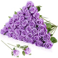 Bouquet of real looking artificial silk roses