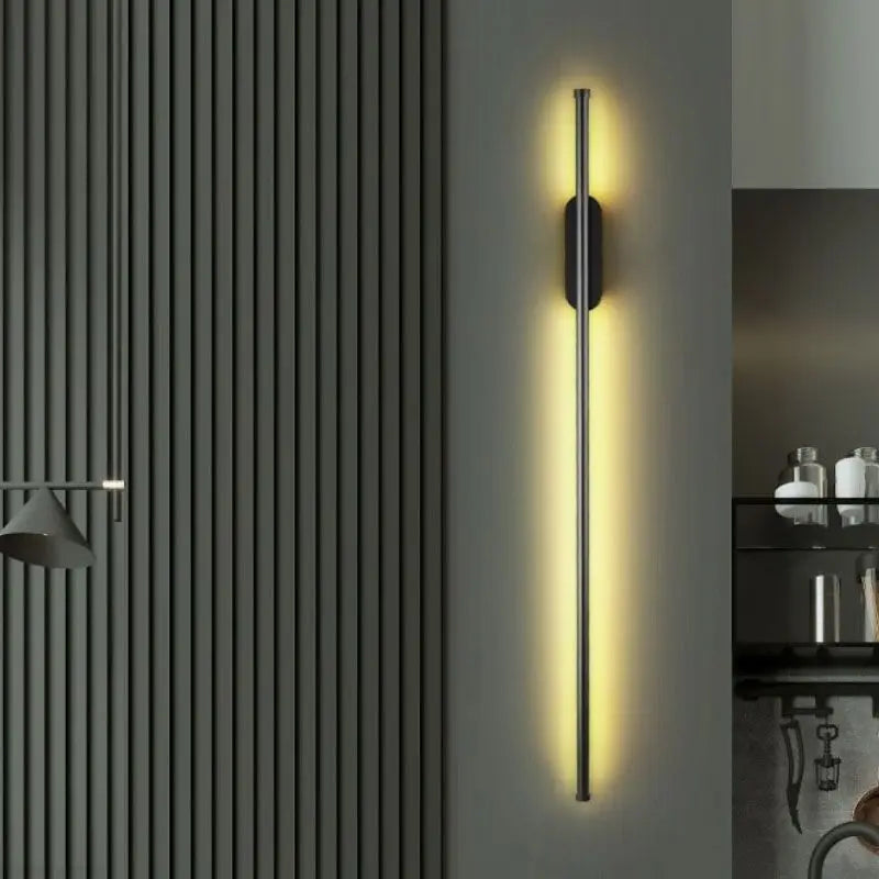 Strip LED Living Room Wall light Modern Nordic Sofa background Full copper Bedroom Bedside wall light AC85-265V - 80cm 60cm