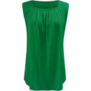 Summer 2026 Europe and the United States burst ruffle solid color sleeveless tank top loose casual women's Wear S-5XL