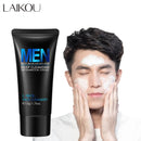 LAIKOU Men Facial Cleanser Face Wash Moisturizing Man Skin Care Oil Control Blackhead Remove Scrub Cosmetics Deep Norishing 50g