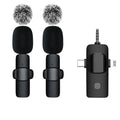 Basix Wireless Lavalier Microphone Audio Recording Mini Replaceable Windproof Wool Microphone for iPhone16 Shoot vlog YouTube - BUY ABROAD NOW