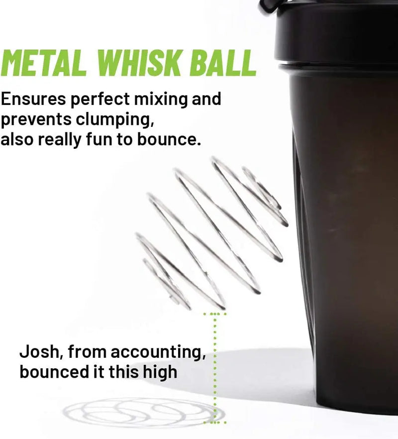 Leeseph Shaker Bottle, with Shaker Balls, Leak Proof Drink Shaker Bottle for Shake and Pre Work Out, Best Shaker Cup (BPA free)